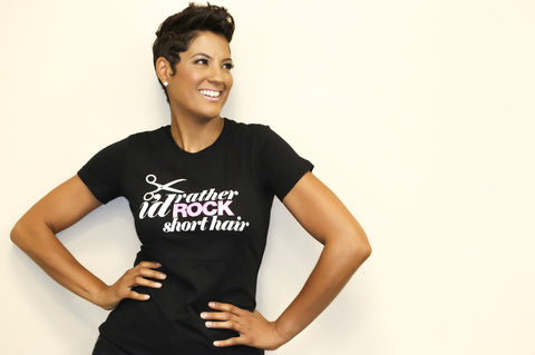 Black Crew Short ID Rather Rock Short Hair